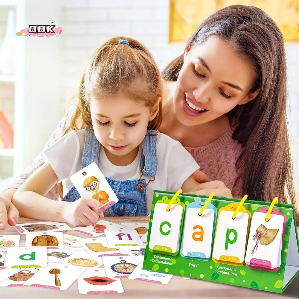 129 Pcs Picture Recognition Visual Word Game Text Recognition Phonics Learning Educational Flash Cards Colorful Smooth Surface