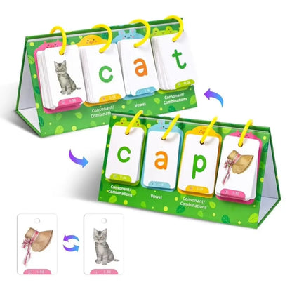 129 Pcs Picture Recognition Visual Word Game Text Recognition Phonics Learning Educational Flash Cards Colorful Smooth Surface